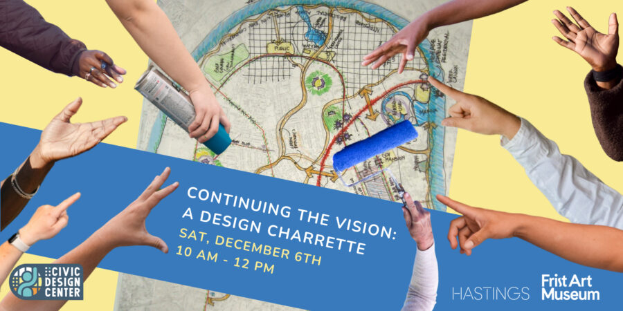 Promotional Graphic showing multiple hands showing different expressions with a map in the background.