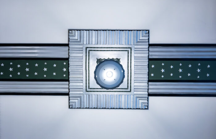 Photo of an art deco light fixture.