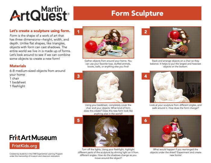 Form Sculpture activity sheet