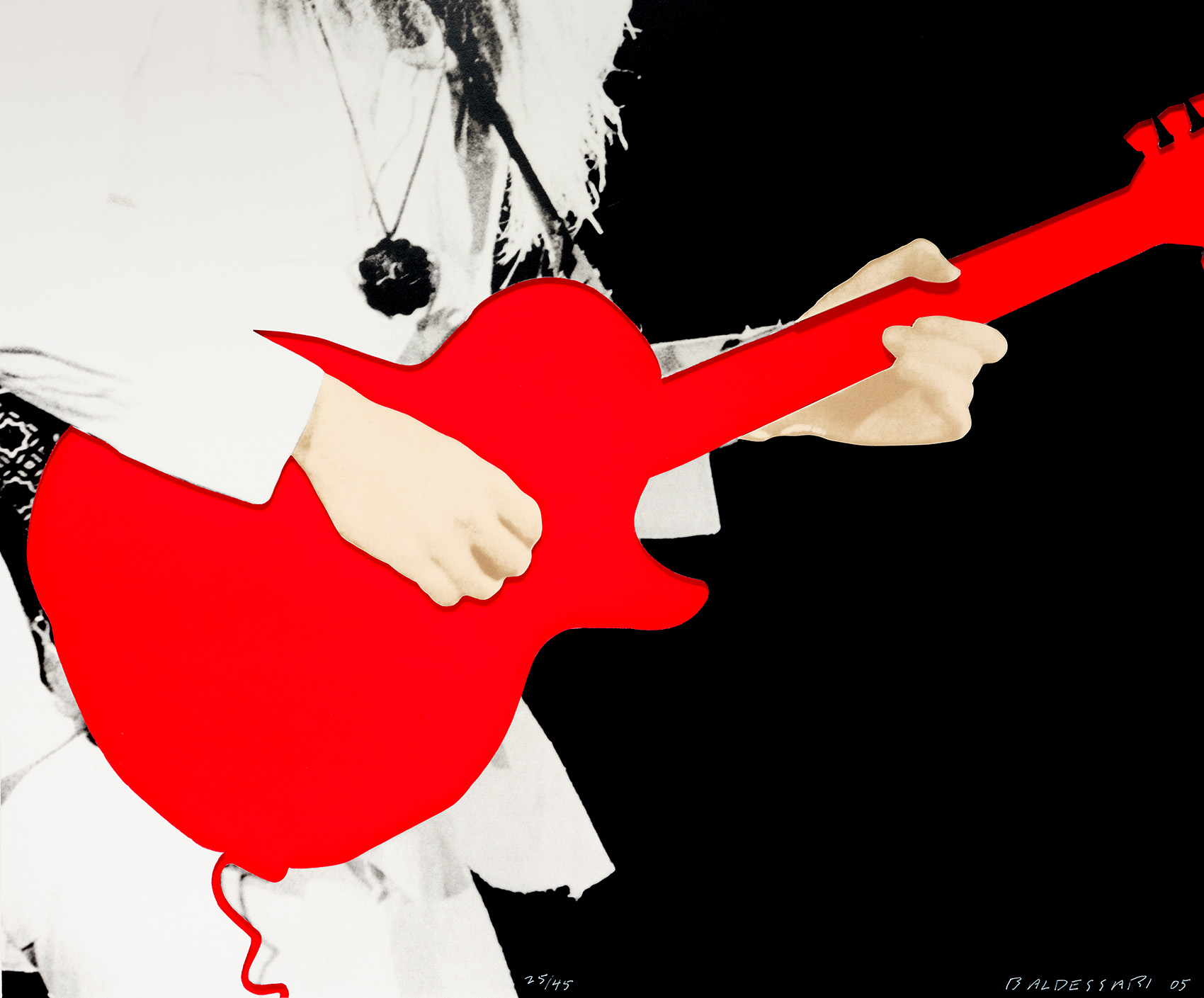 Baldessari Person with Guitar Red